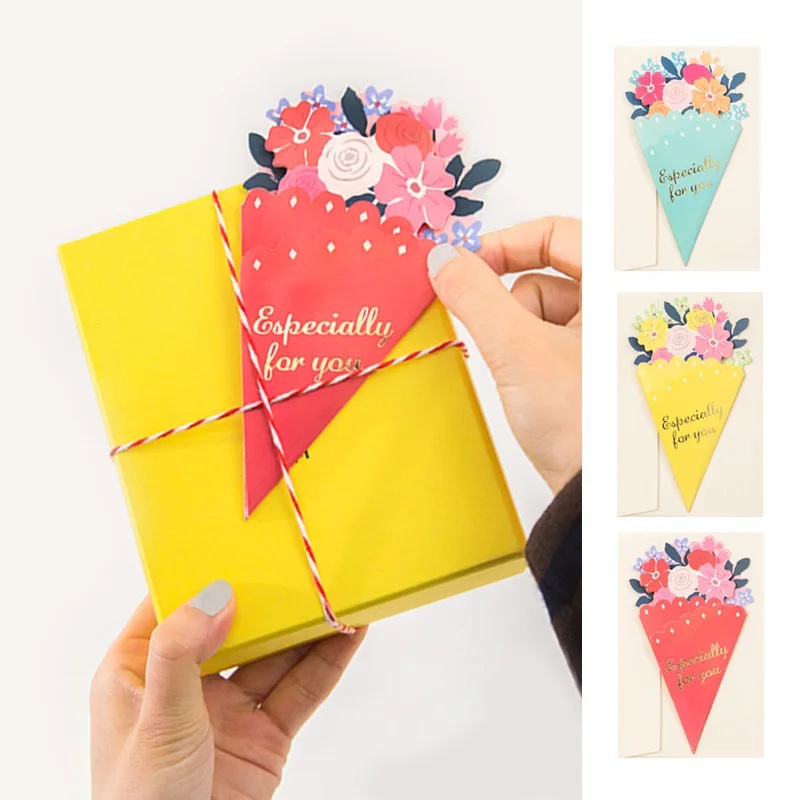 

30PCS Flower Greeting Card Bouquets Greeting Cards Valentine's Day Anniversary Christmas Gift Blank Card With Envelopes Mom