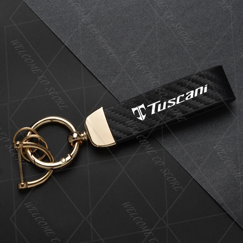 

2025 для логотипа Toskania Rohens Coupe N Line Tiburon для женщин и мужчин, брелок из углеродистой кожи, автомобильный брелок, аксессуары для ключей