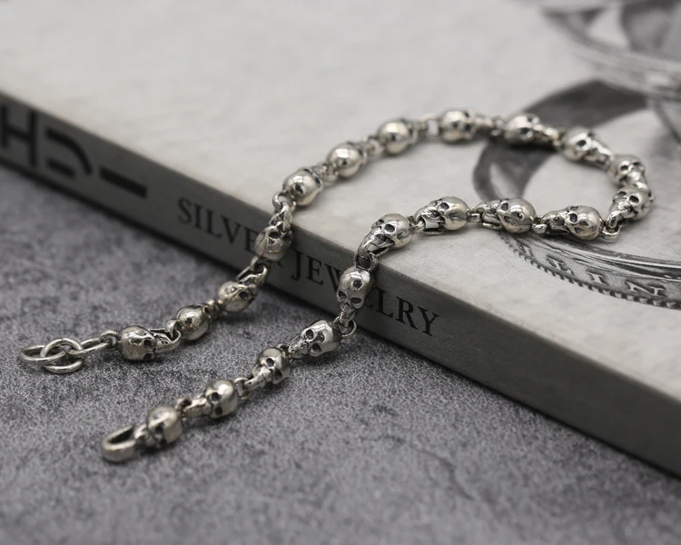 Ювелирные изделия из серебра S925 европейский и американский тренд голова черепа