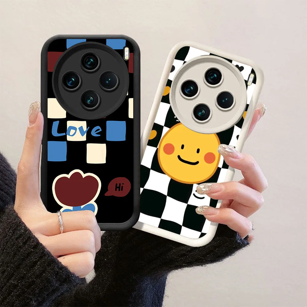 MK-2 Черно-белый клетчатый утолщенный противоударный чехол для VIVO Y52 Y53S Y20 Y20I Y20S Y20A