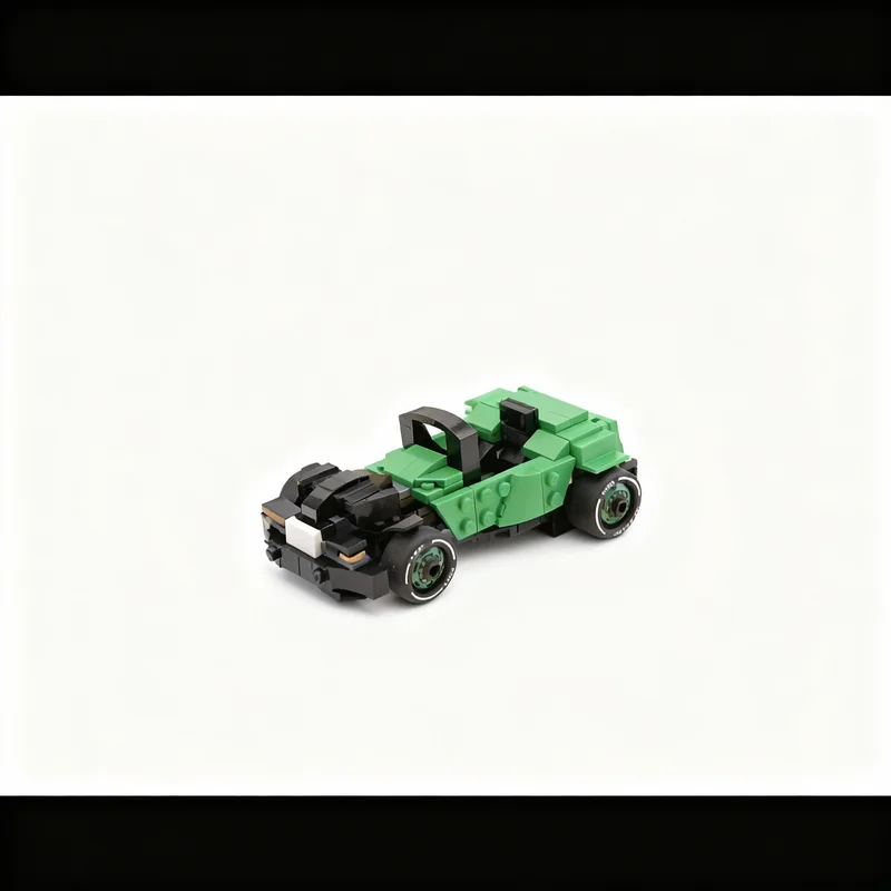 Фото 216 деталей MOC City Champions Kicking Cool HOT ROD Модель строительных блоков, игрушка, коллекция, подарок на день рождения, творческое искусство, 3D-образование №2