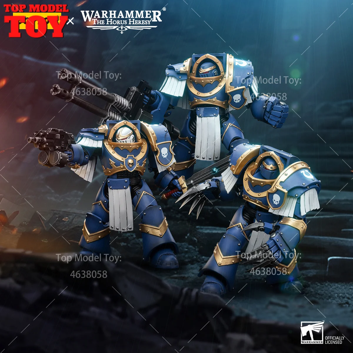 Фото Фигурки JOYTOY Warhammer 40K 1/18: Ультрамаринов, Марнус Калгар, Когтистые Волки, коллекционные модели аниме-фигурок, игрушки №1