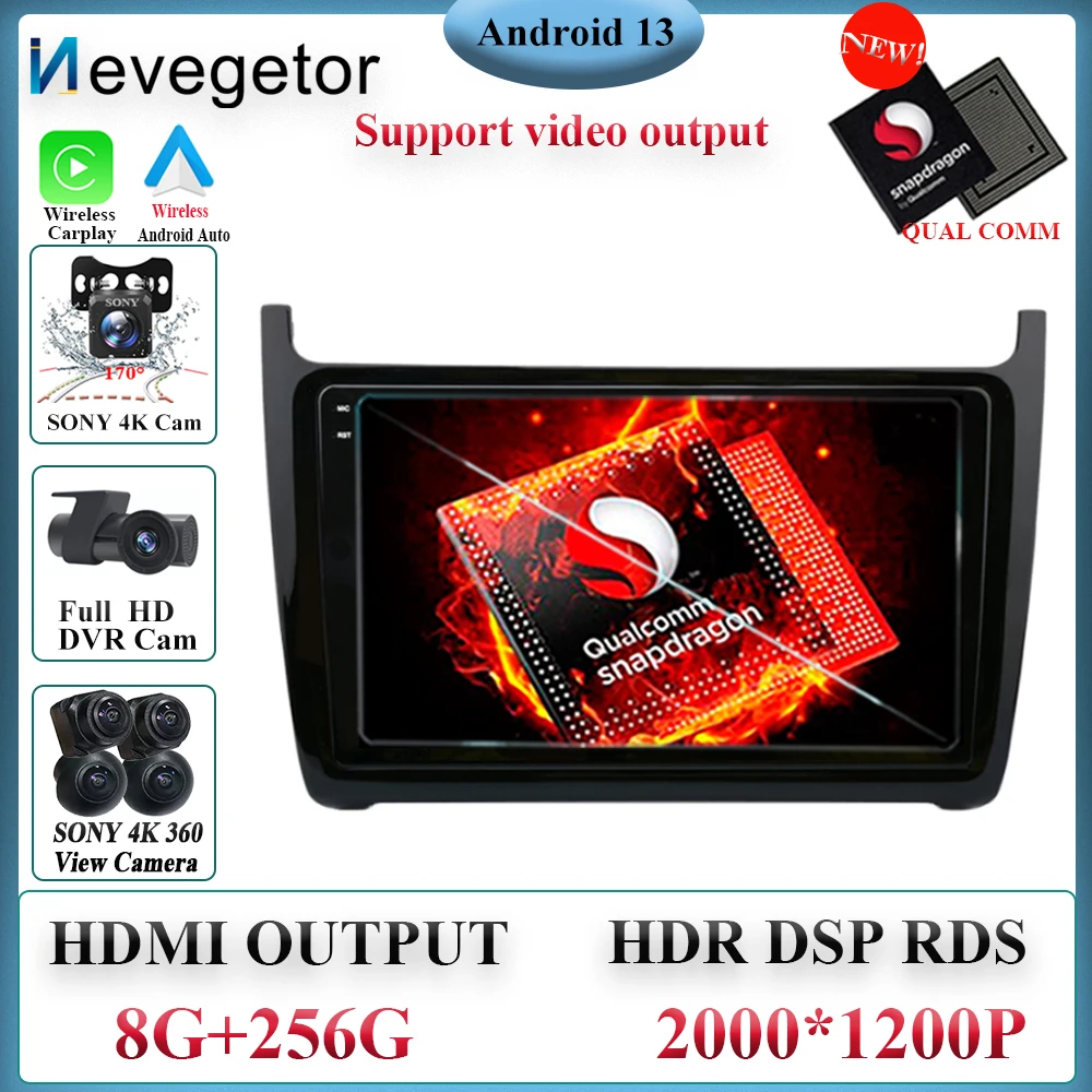 

Android Qualcomm Snapdragon для VW Volkswagen POLO 2011 - 2015 Автомобильный мультимедийный видеоплеер 9 дюймов Радио стерео BT GPS Wifi DSP