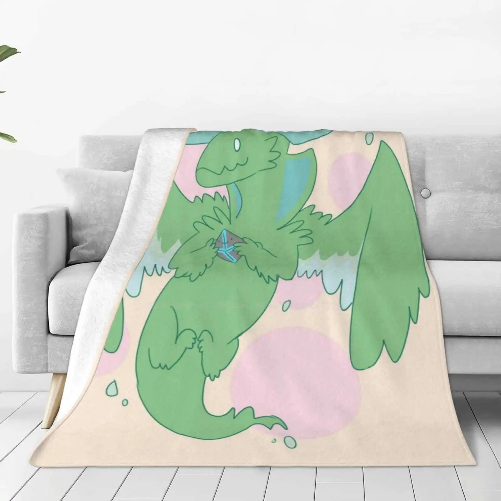 Фланелевое мягкое одеяло с принтом дракона Новинка