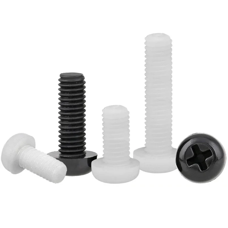 Черно-белый нейлоновый пластиковый M2 M2.5 M3 M4 M5 M6 M8 изоляционный болт с