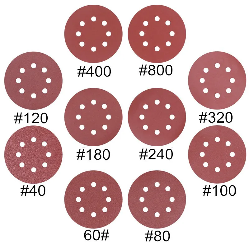 

Шлифовальные диски из флокированной бумаги, 125 мм, зернистость 40-2000, 10 шт.