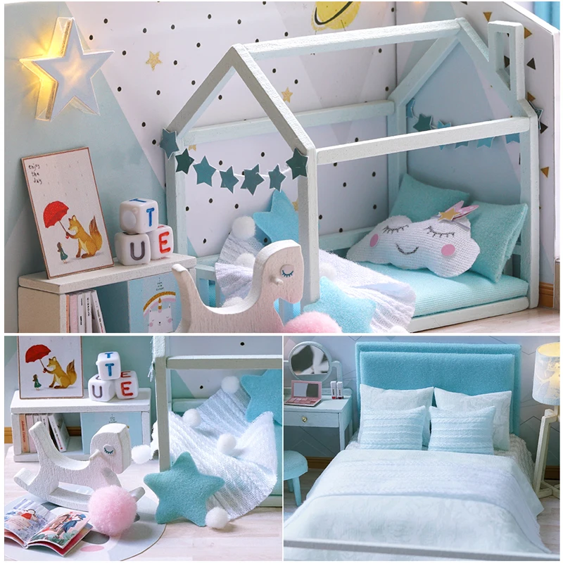 

SONGYI DIY Dollhouse Kit Roombox Houses Miniature Doll House Furniture Kit Casa Music Led Toys for Children Birthday Gift