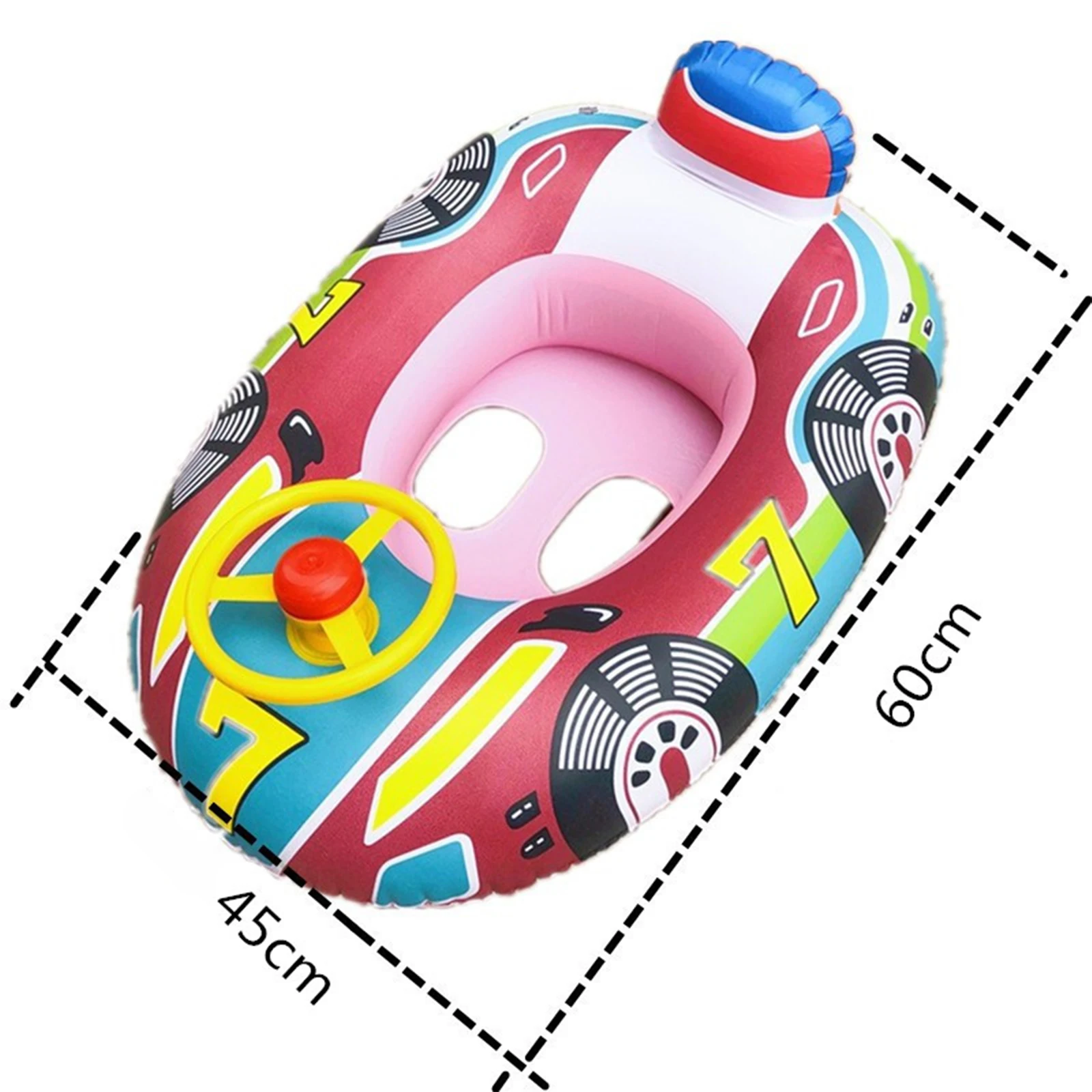 Inflatable Float Seat Baby Swimming Circle Car Shape Toddler Swimming Ring Water Fun Pool Toys Kid Child Swim Ring Accessories