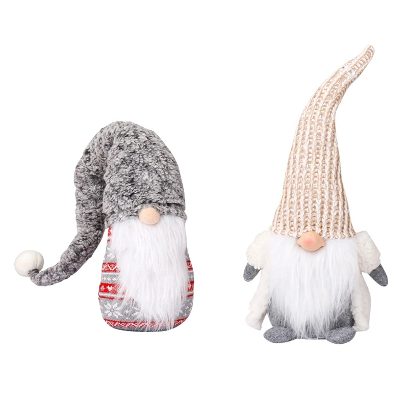 

HOT-Knitted Long Hat Christmas Dwarf Gnome Doll Ornaments Cute Dwarf Elf Home Decor Christmas Celebration Desktop Decor