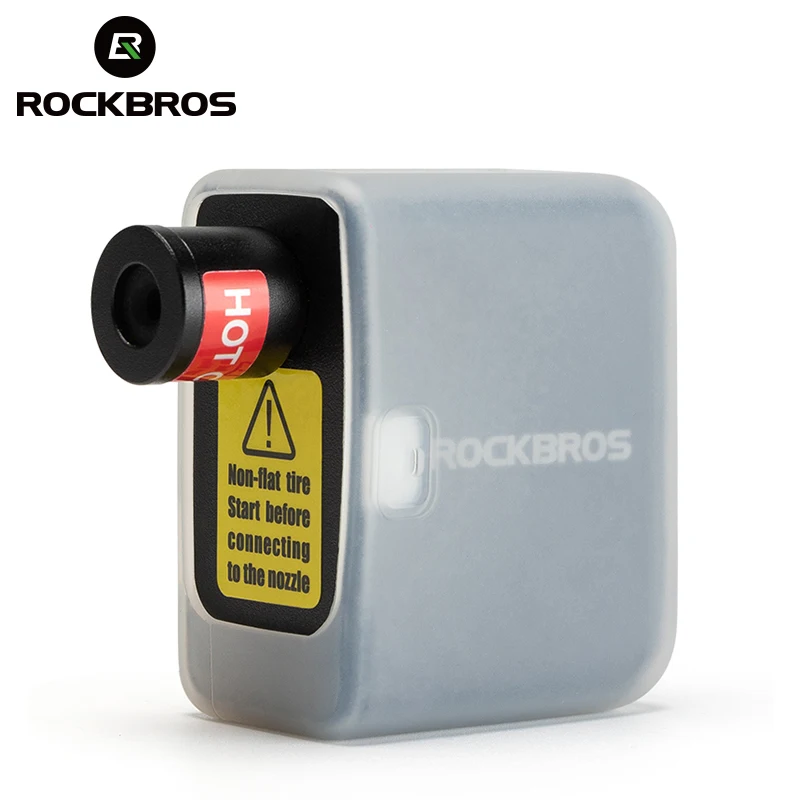 

ROCKBROS Electric Bicycle Pump 100PSI Mini Portable Air Tire Inflator Pump Type-C Compressor Bike Car Motorcycle Cycling Pump