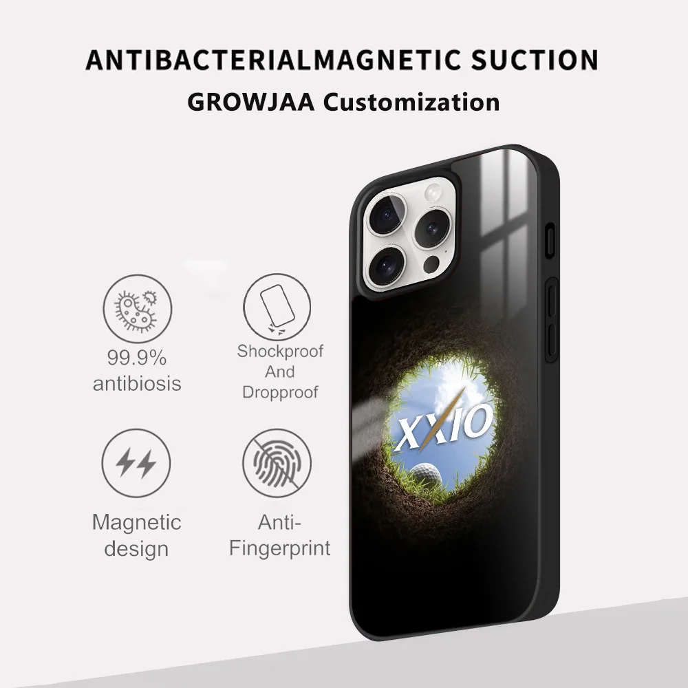 Роскошный чехол для телефона X-XxioS Golf IPhone 16 15 14 13 12 11 Pro Max Plus Mini Magsafe Mirror беспроводной
