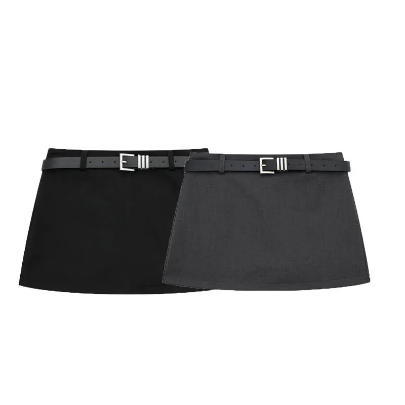 YUEYANG Повседневная мини-юбка для женщин с ампирной талией и коротким дизайном Spice