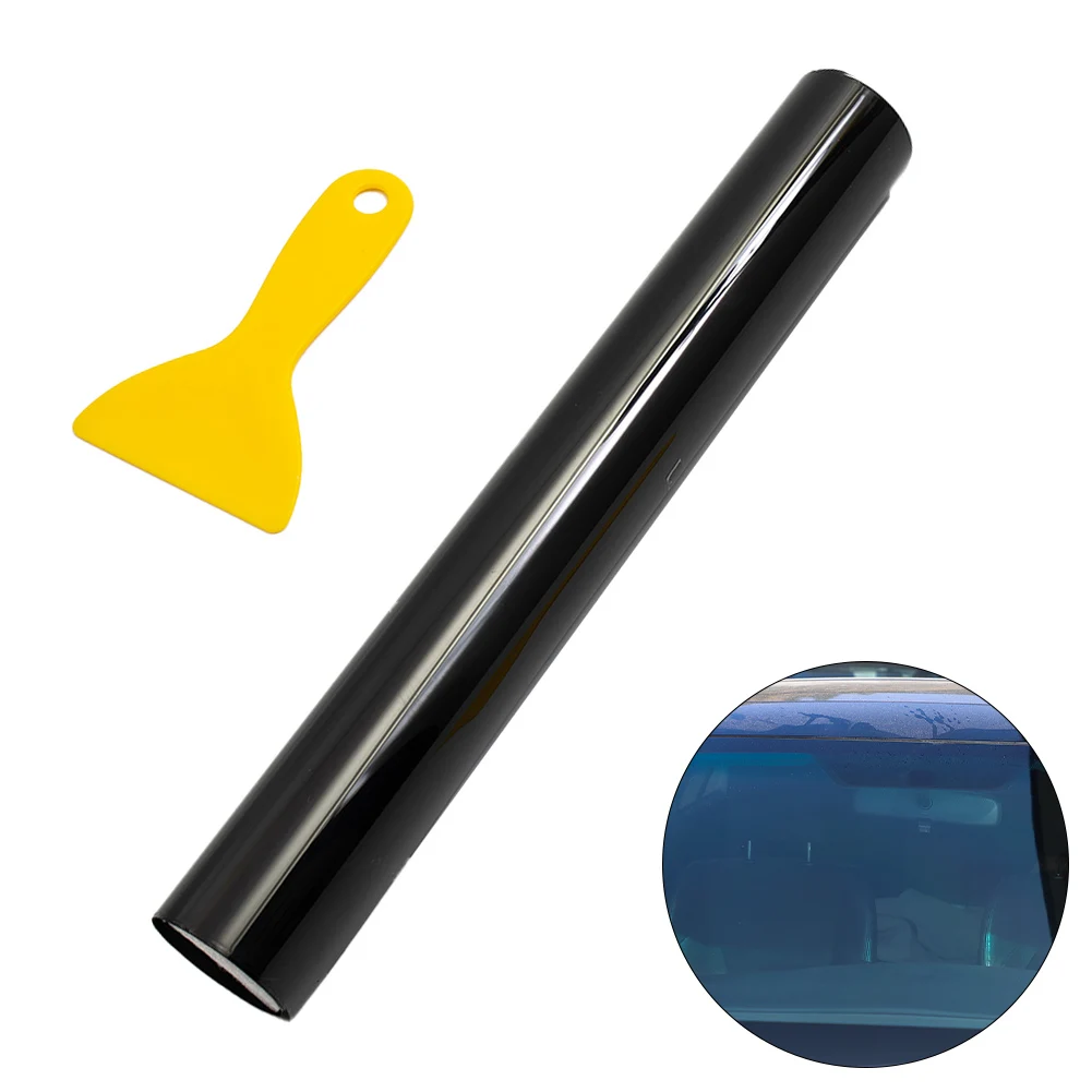 

140*25CM 5% Solar Film Car Front Windscreen Tint Film Sticker Black Transparent Anti-UV Sun Shade UV Protector Car Accessories