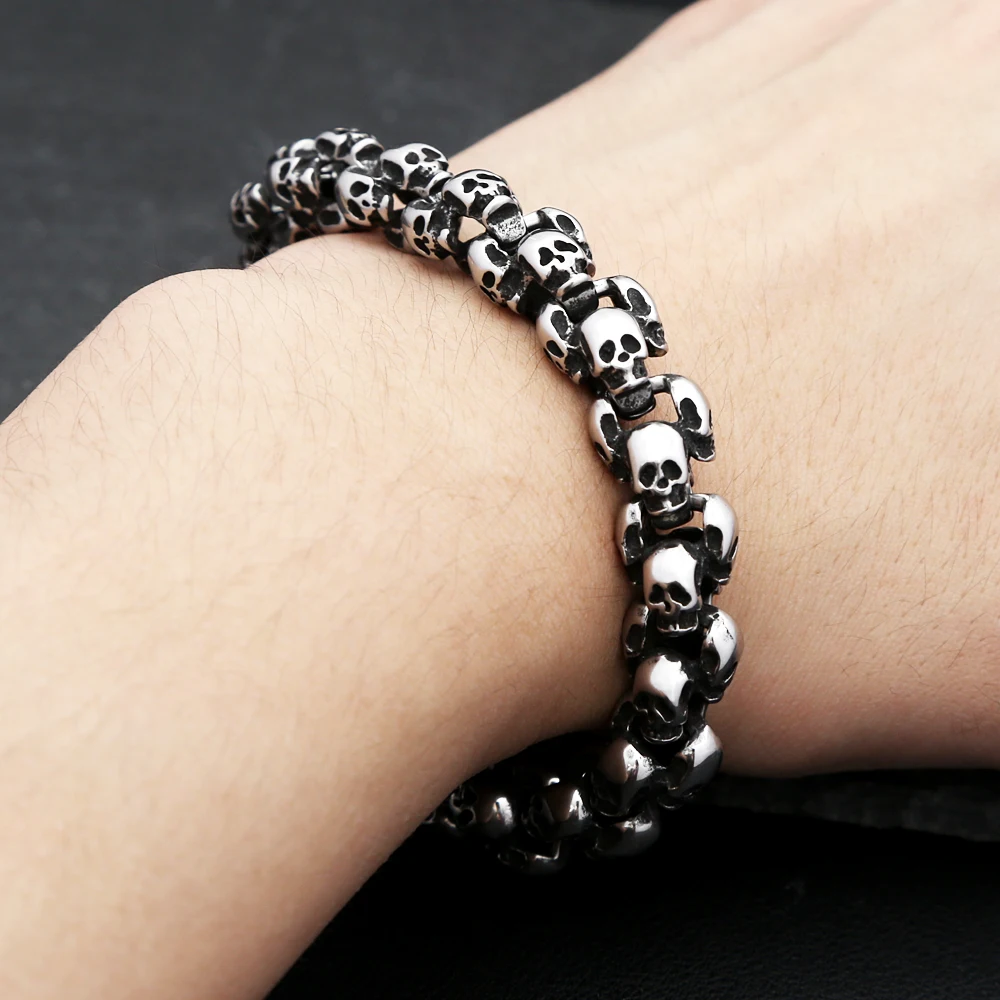Винтажный готический браслет TOGA PULLA из нержавеющей стали