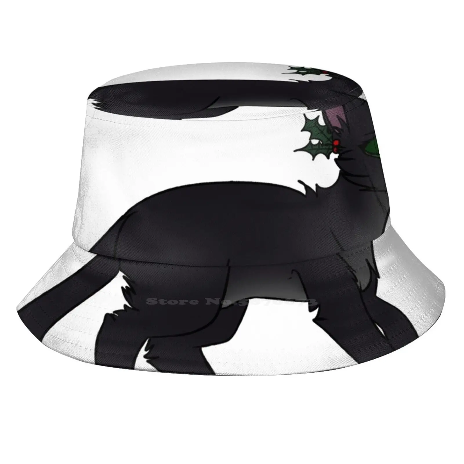

Hollyleaf Flat Top Breathable Bucket Hats Cats Hollyleaf