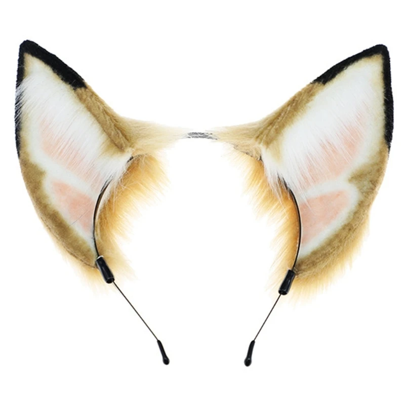 Повязка на голову с собачьими ушками ручной работы повязка в стиле аниме