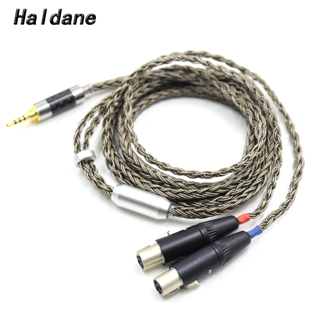 Haldane Gun-Color 16core for AUDEZE LCX-X LCD-XC LCD4/Z LCD2 LCD3 LCD-mx4 4Pin XLR 2.5/4.4mm Balance Headphone Upgrade Cable
