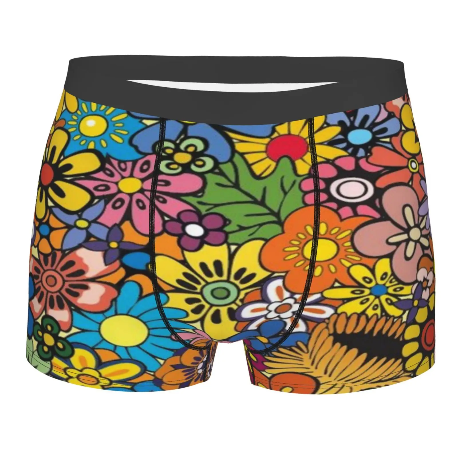 

Green And Orange 70S Pattern 1054 Men's Panties Boxer Shorts For Men Pack Men Luxury Sexy Man Underwear Long White Woman Print