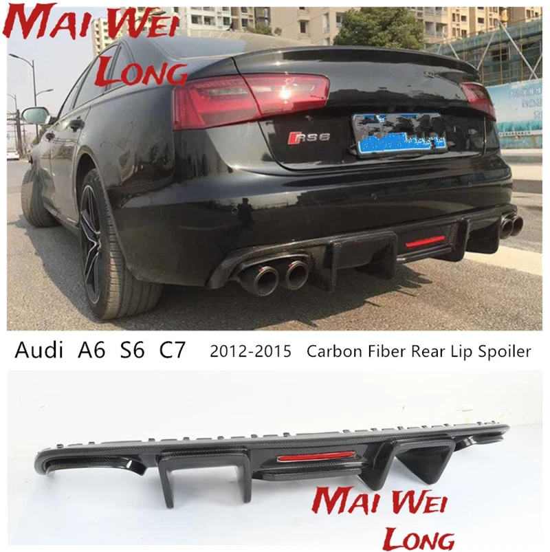 Для Audi A6 S6 C7 2012-2015 задний спойлер из углеродного волокна высококачественный