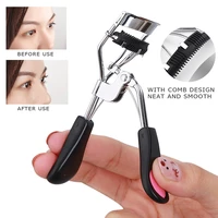 eyelash curler with comb neat lifting eyelashes separator brush silicone pads stainless steel replacement strips makeup tools