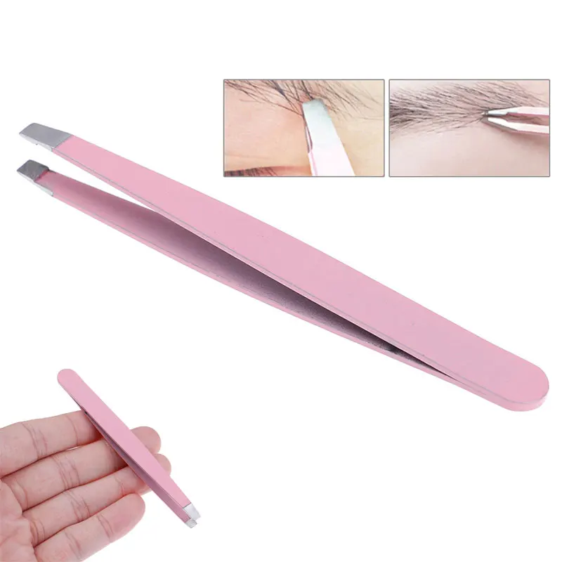 

1pcs Eyebrow Tweezers Stainless Steel Face Hair Removal Eye Brow Trimmer Eyelash Clip Cosmetic Beauty Makeup Tool