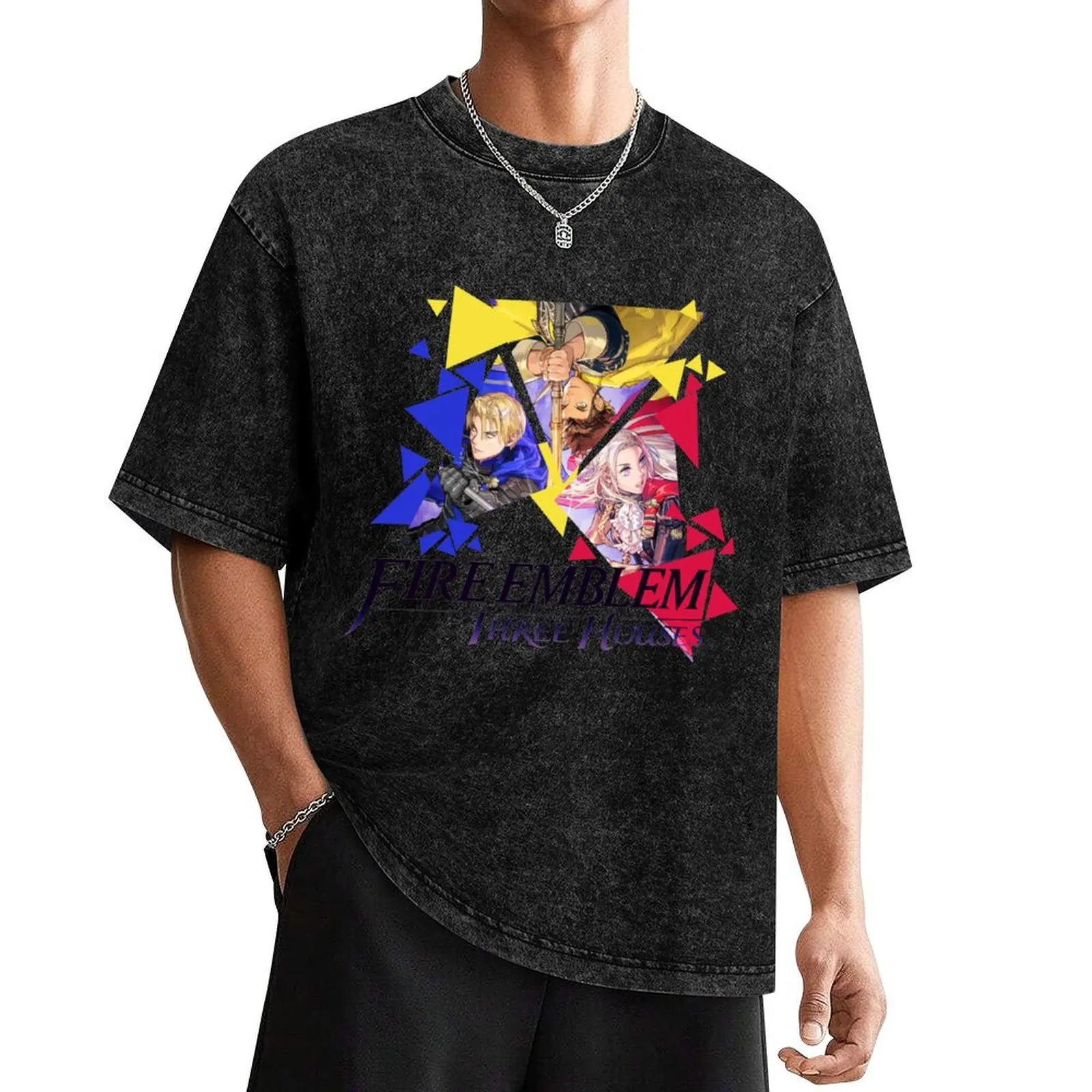 Футболка с эмблемой огня три дома-эдельгард ДИМИТРИ Клод незаменимая футболка