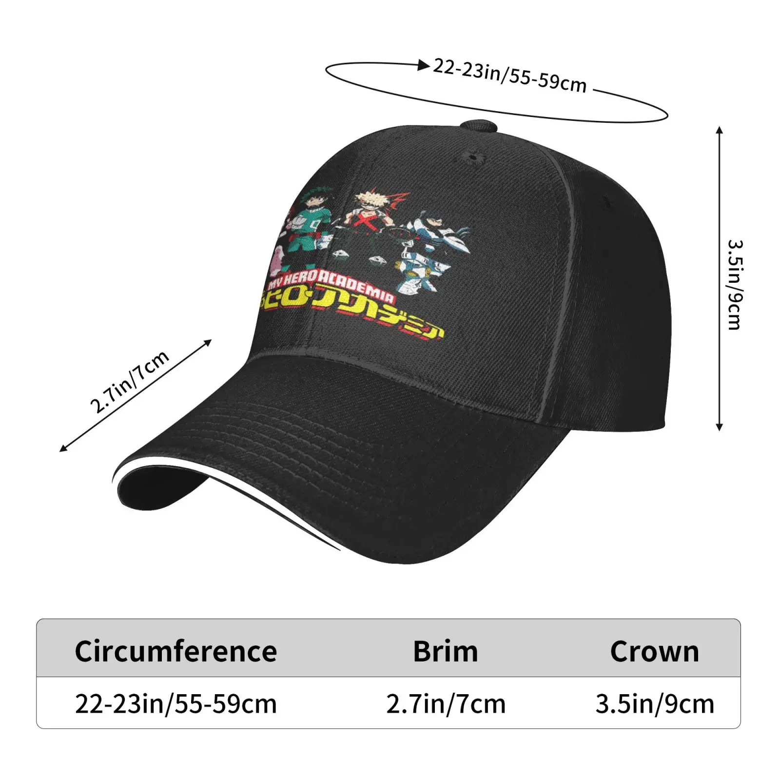 

My Hero Academia Team Boku No Man Hat Boys Style 2021 Cap Female Hood Hats For Women