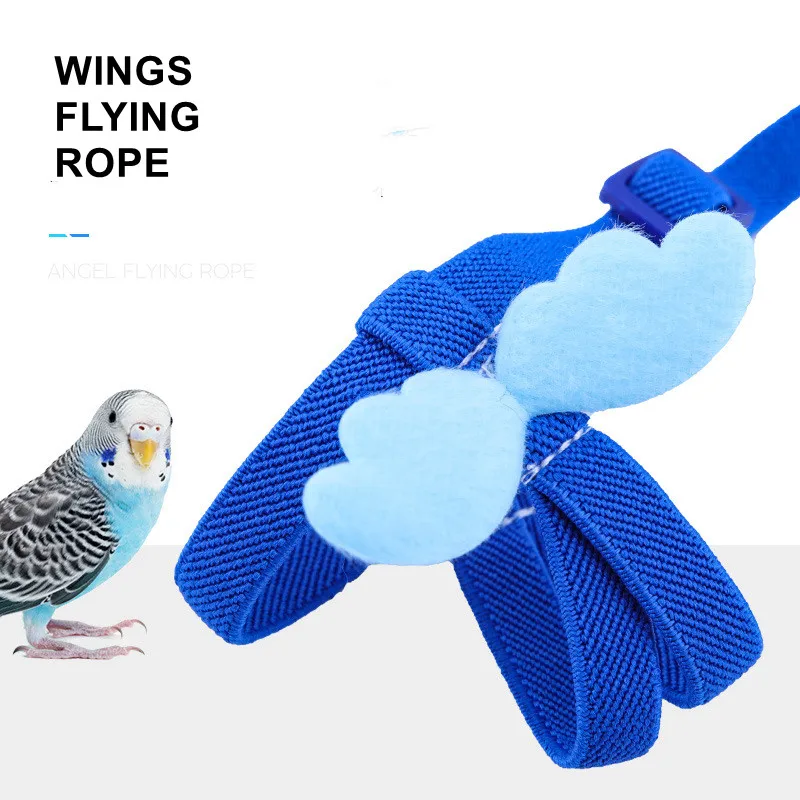 

Adjustable Bird Vest Chest Parrot Harness Leash Flying Traction Rope With Wings Outdoor Training Cockatiel Lovebird Accessories