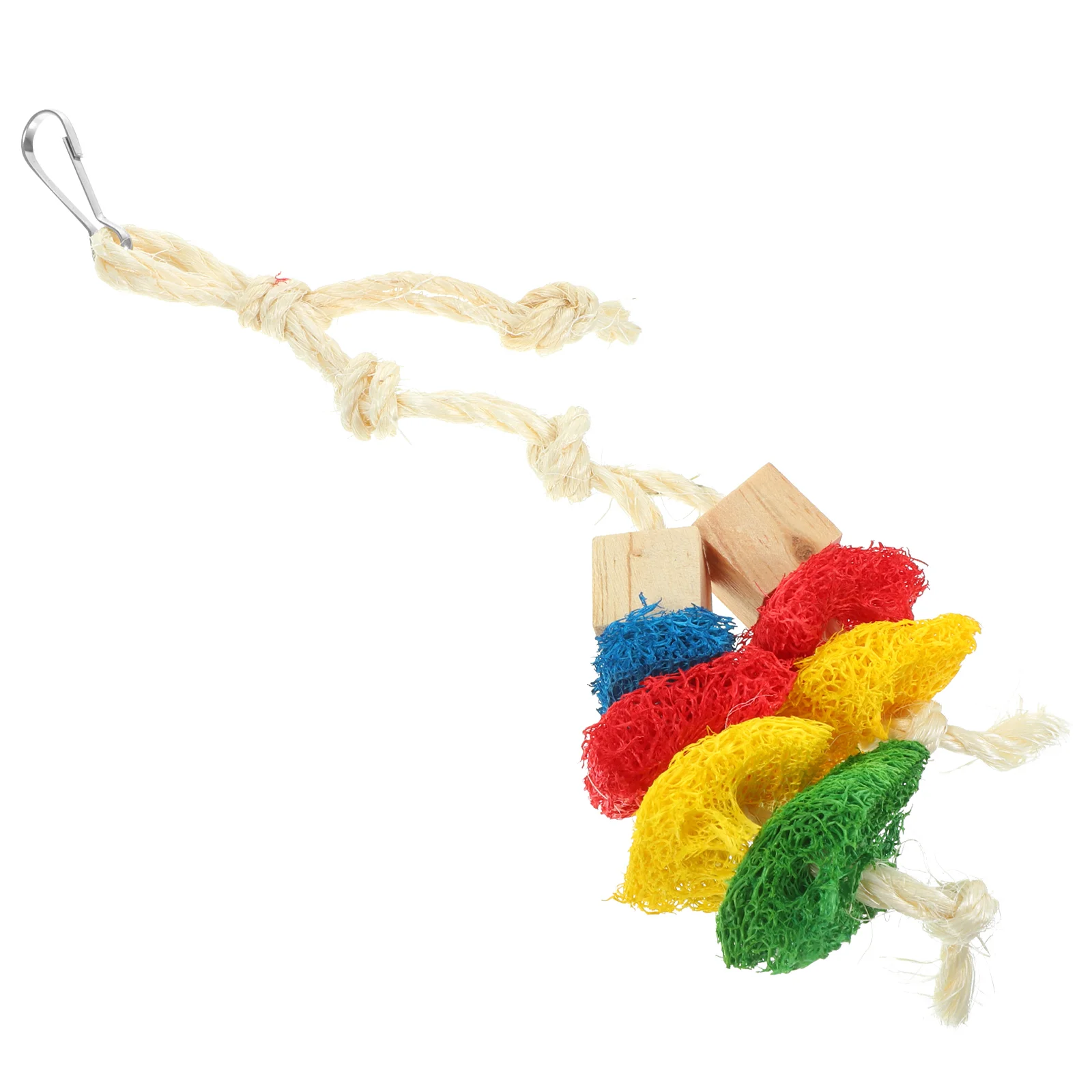 

Wooden Bird Toy Parrots Chewing Hanging Funny Parakeet Cage Accessory Toys Foraging Train