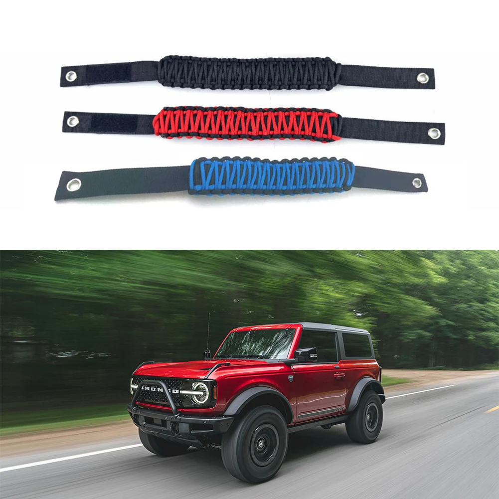 

2021-2022 Bar Grab Handles Car Grip Grip Handle Grip Red Wool Car Mustang Accessories For Ford Bronco 2021 2022