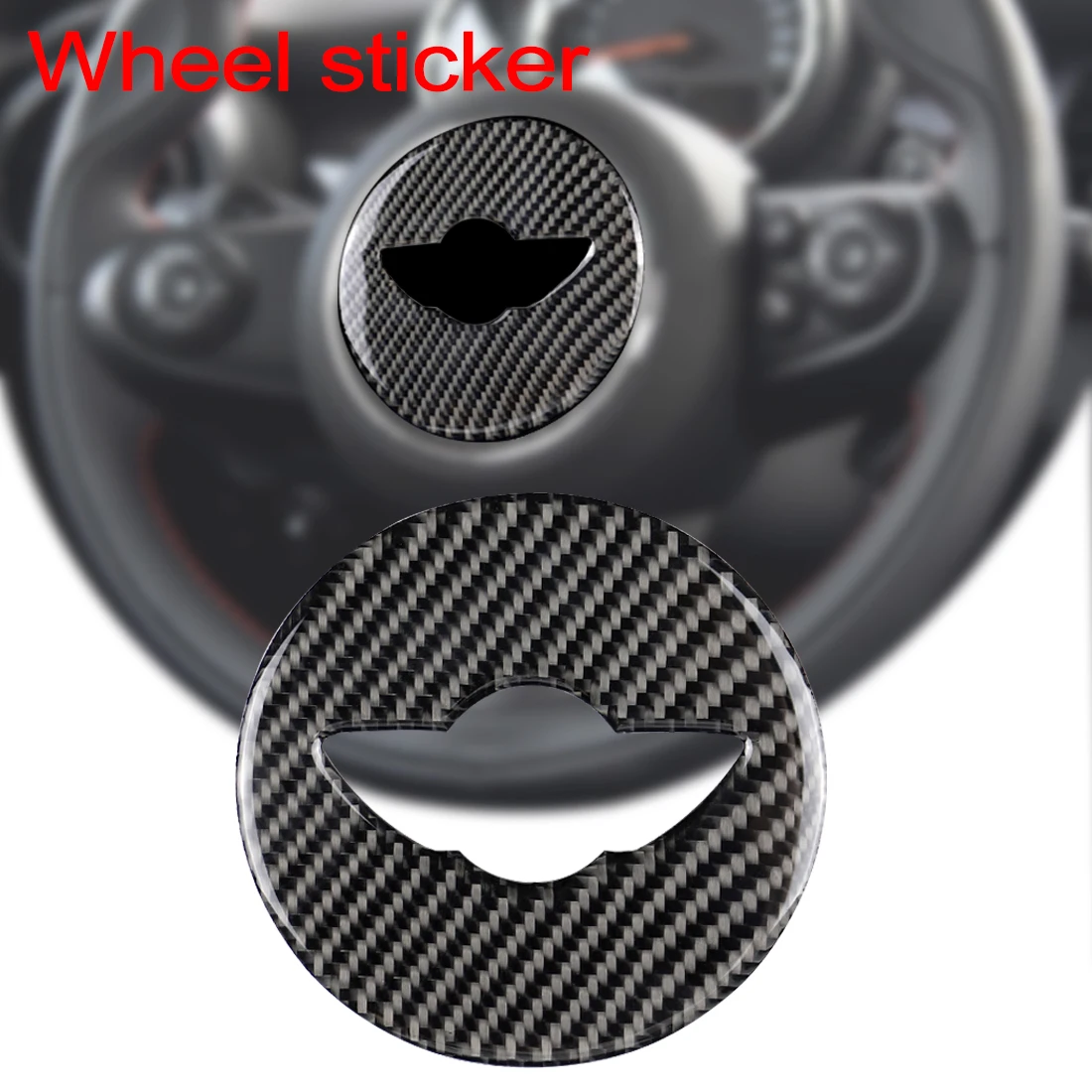 

Car Steering Wheel Sticker For Mini Cooper Countryman F60 F55 F56 Interior Decoration Accessories Carbon Fiber Cover Decal