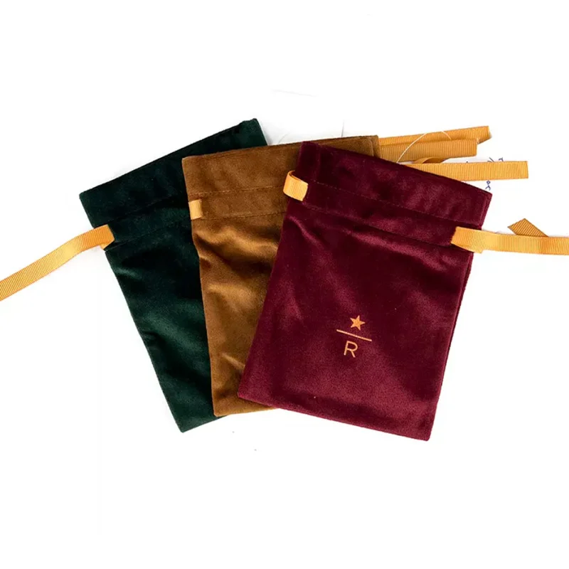 Бархатные подарочные сумочки Индивидуальный размер и логотип ресниц волосы макияж обуви Scraf Sack Ювелирные мешочки на шнурке