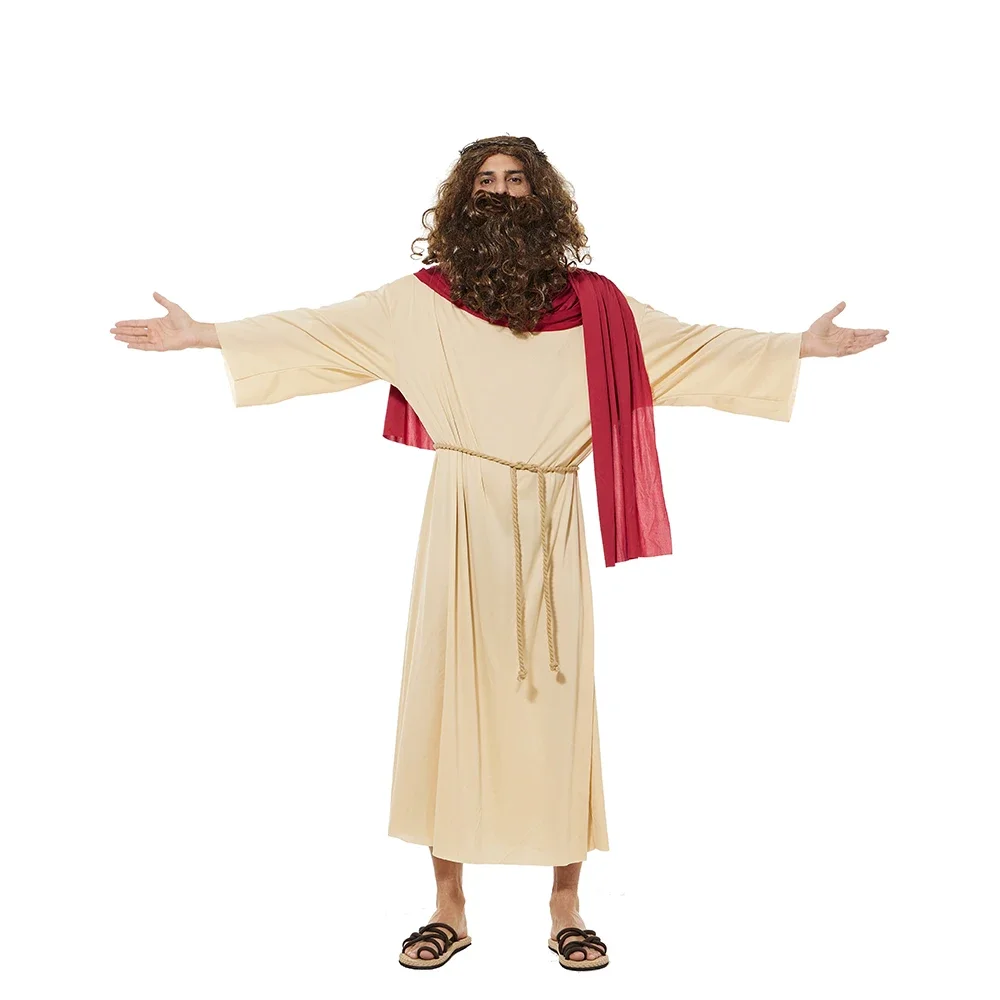 Костюм Иисуса на Хэллоуин для взрослых мужской библейский религиозный святый