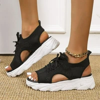 bikinikey luxury sandals woman summer 2022 straps heels fashion thick sole platform shoes women shoe womens