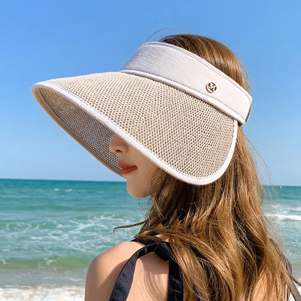 version of sunscreen breathable empty top large edge sunshade sunscreen large eave Women's sun hat
