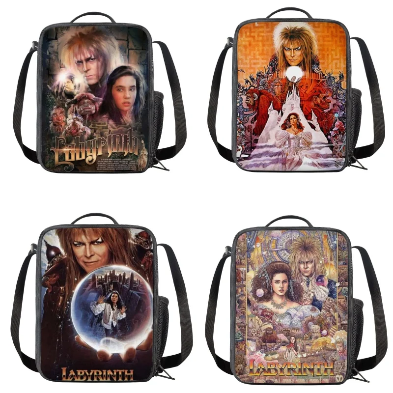 

Fantasy Film Labyrinth Children Lunch Bag Jareth The Goblin King Portable Thermal Insulated Lunch Box Reusable Kids Picnic Pouch