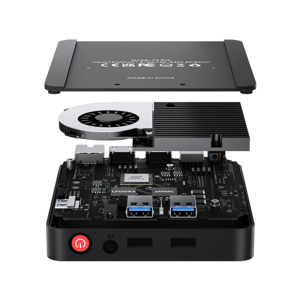 Beelink T4 Pro Win10 Intel Celeron N3350 (до 2 4 ГГц) 4G DDR 64G eMMC 4G/Φ Wifi настольный мини-ПК с поддержкой 4K