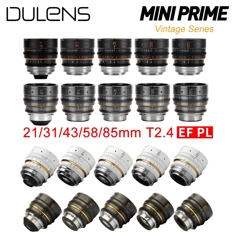 Dulens APO Mini Prime 21 мм 31 43 58 85 T2.4 полнокадровый объектив Cine Apochromatic для ARRI PL Mount Canon EF Vintage