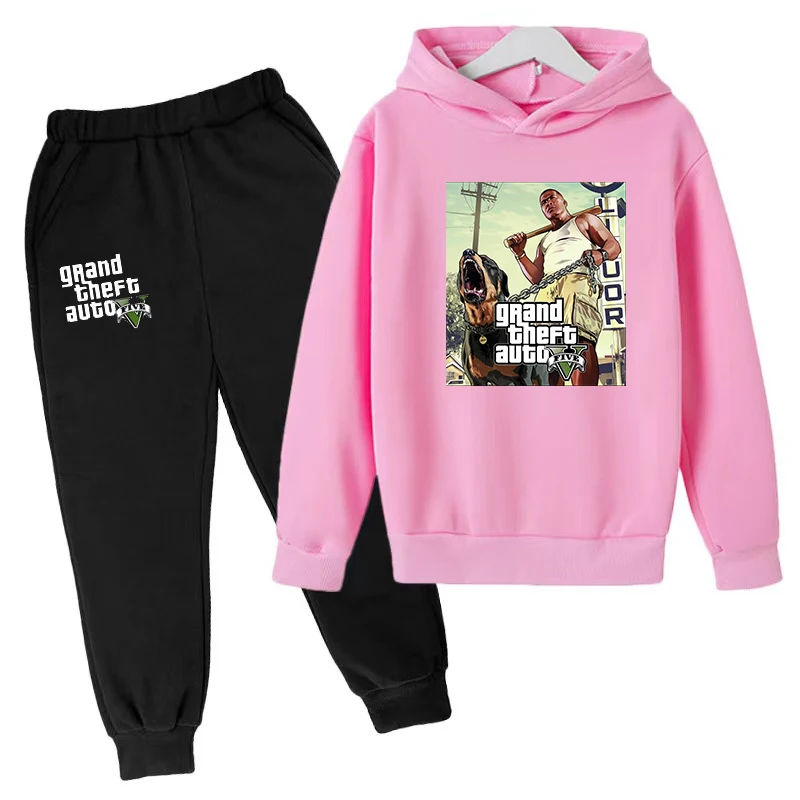 Детская осенне-зимняя модная толстовка с капюшоном для мальчиков и девочек GTA