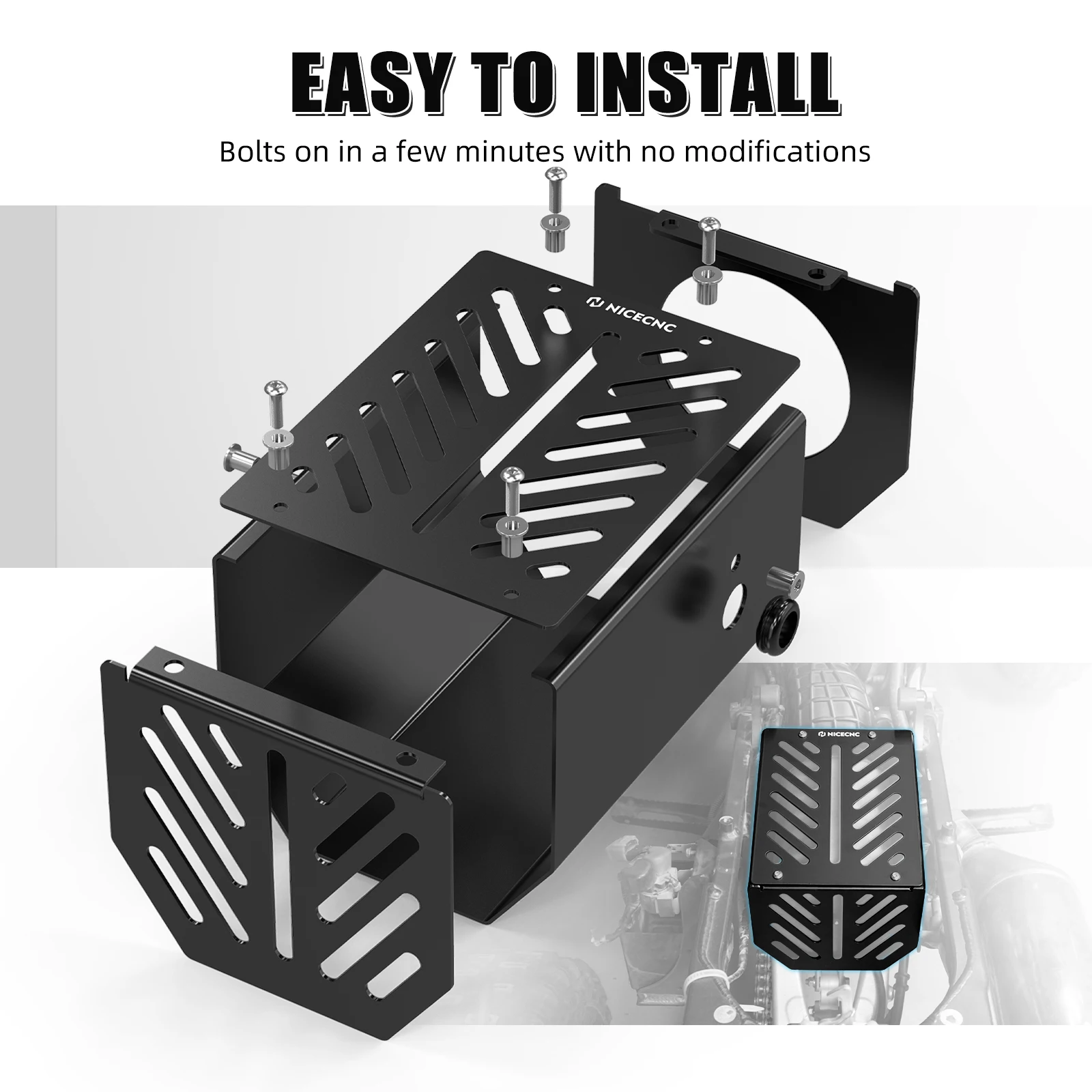 NICECNC TRX 450 Airbox ATV Воздухозаборник Полая конструкция радиатора для Honda TRX450 2006-2009 TRX450ER