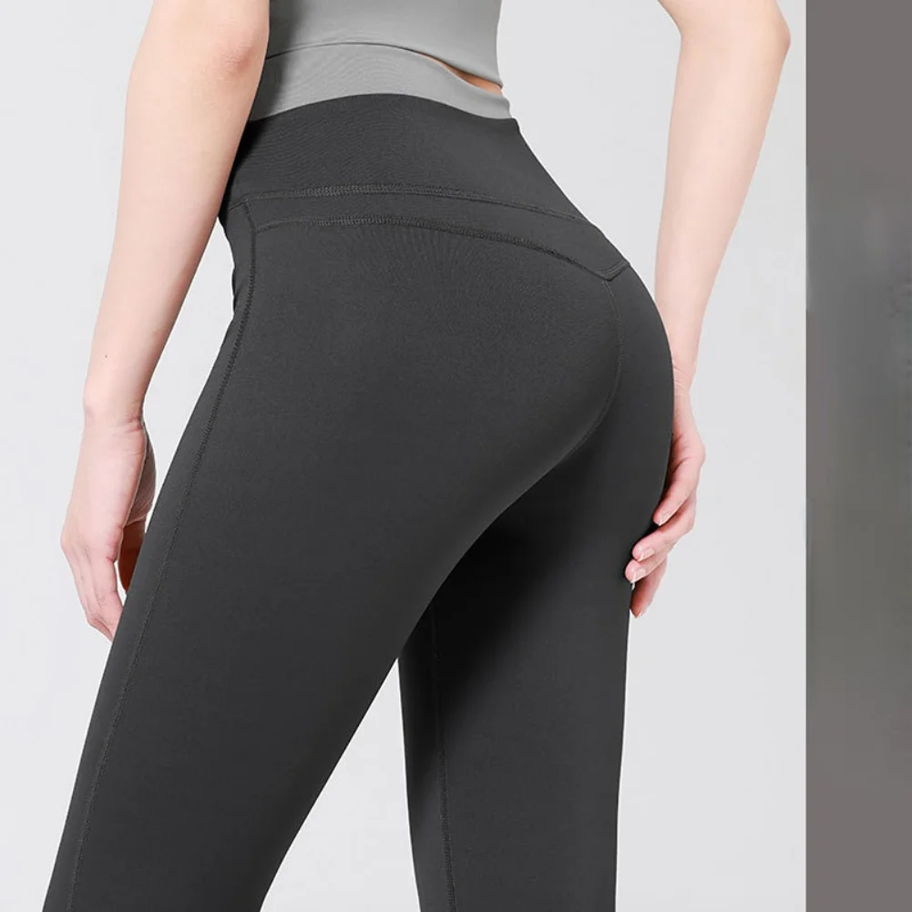 Solid Color Hip Lift Yoga Pants 2023 Spring and Summer High Waist Tight Pants Breathable Bottoming Pants Sports Exercise Fitness