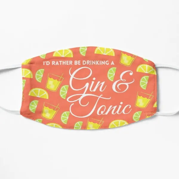 

Gin Tonic Face Mask Orange Flat Printing Face Mask Washable Reusable Breath Mouth Cosplay Accessories Protective Sport Unisex