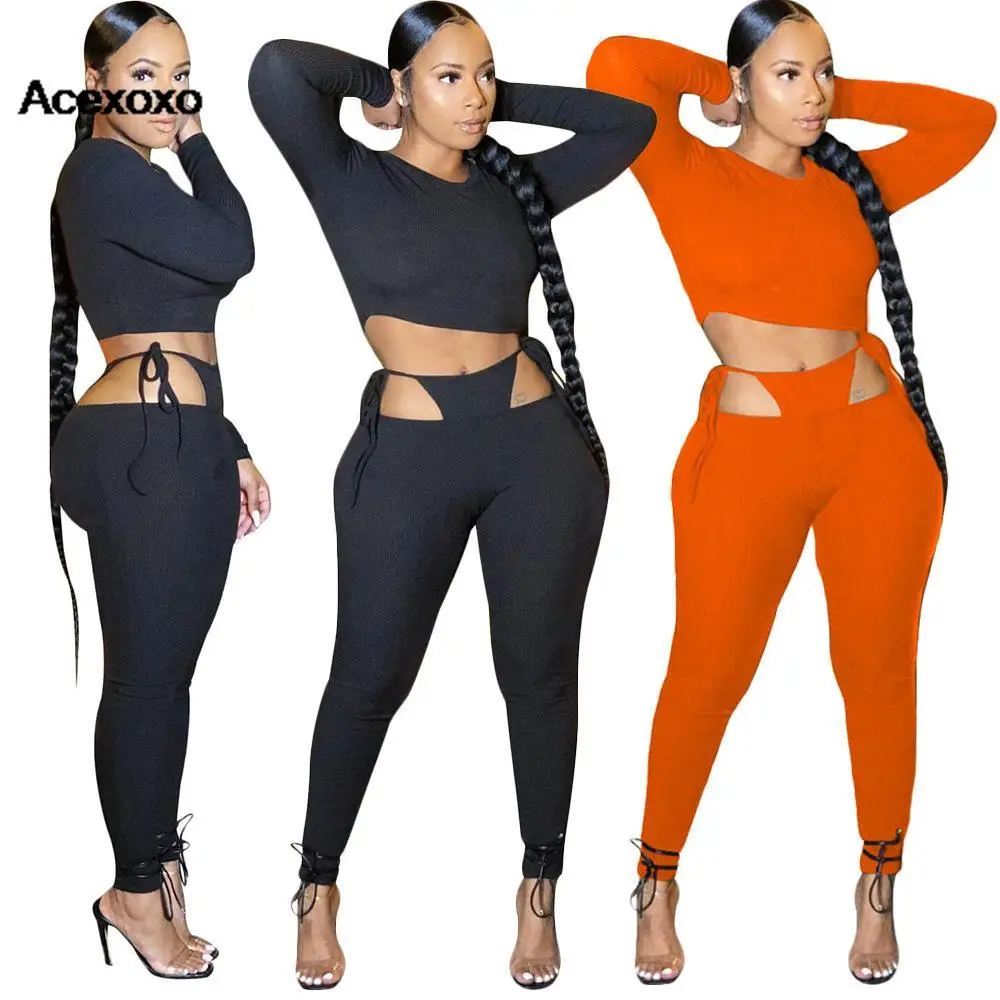 

2023 new summer fashion Europe and the United States sexy hollow short sleeve strap pants two sets of women
