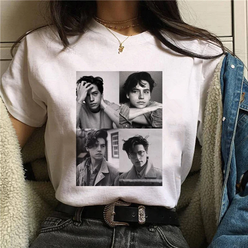 

Cole Sprouse Style Aesthetic Summer T Shirt Vintage Harajuku Tshirt Plus Size New Kawaii Women T-shirt