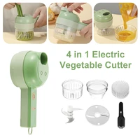 4 in 1 handheld electric vegetable cutter set durable chili vegetable crusher kitchen tool usb charging ginger masher machine