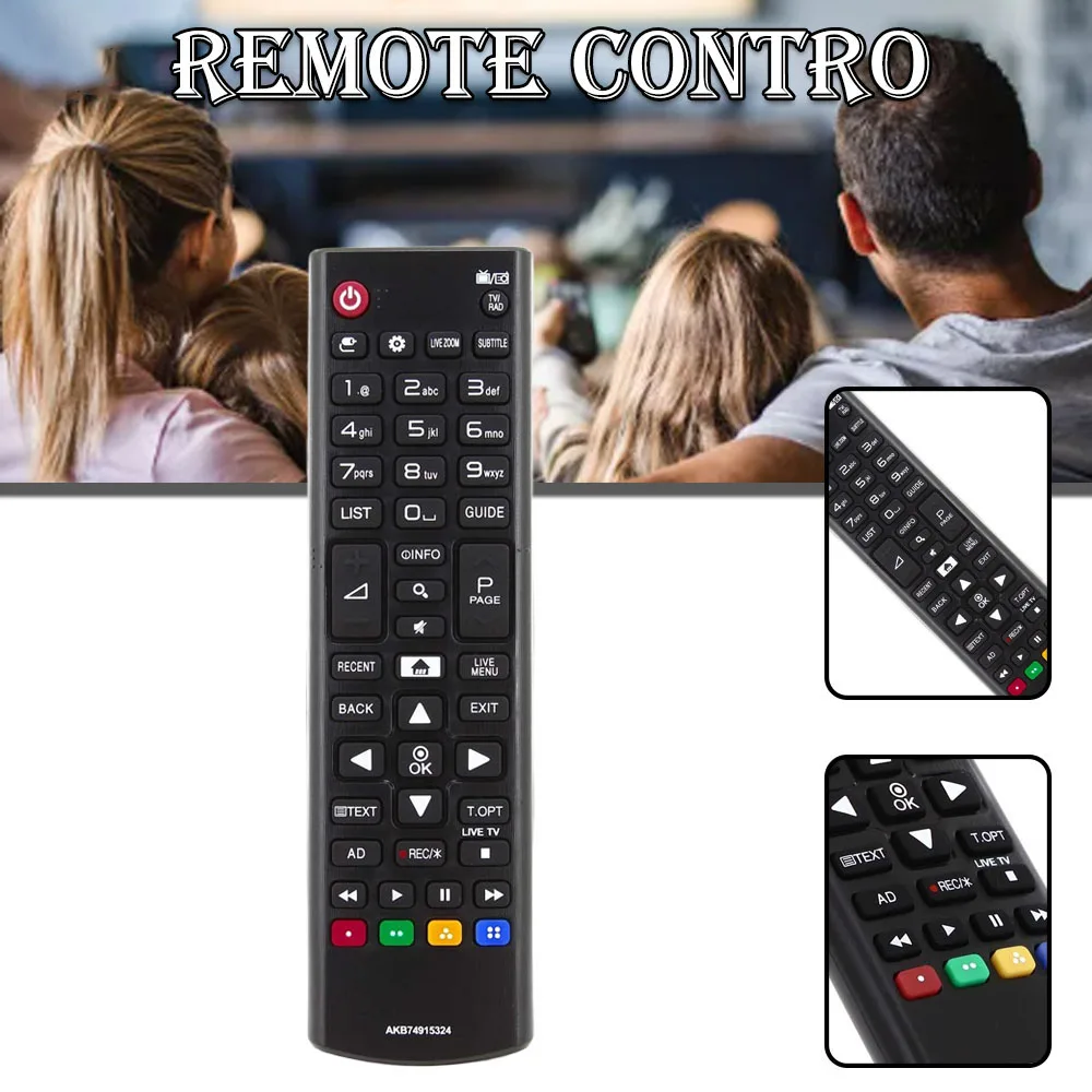 

New Smart TV Remote Control Replacement AKB74915324 For LED LCD TV Television Long Service Life Convenience to Use and Carry