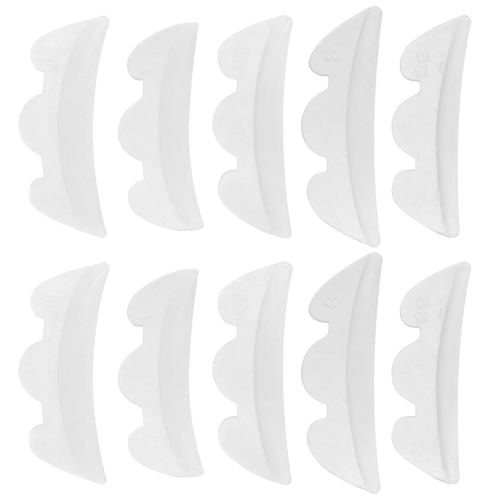 

10 Pairs Lash Tools Lift Rods Eyelash Pads Silicone Gasket Silica Gel Perming