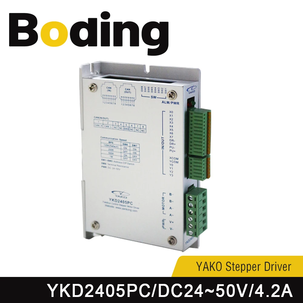 

Драйвер шагового двигателя Boding Yako Ykd2405pc DC 24 ~ 50v 4.2a