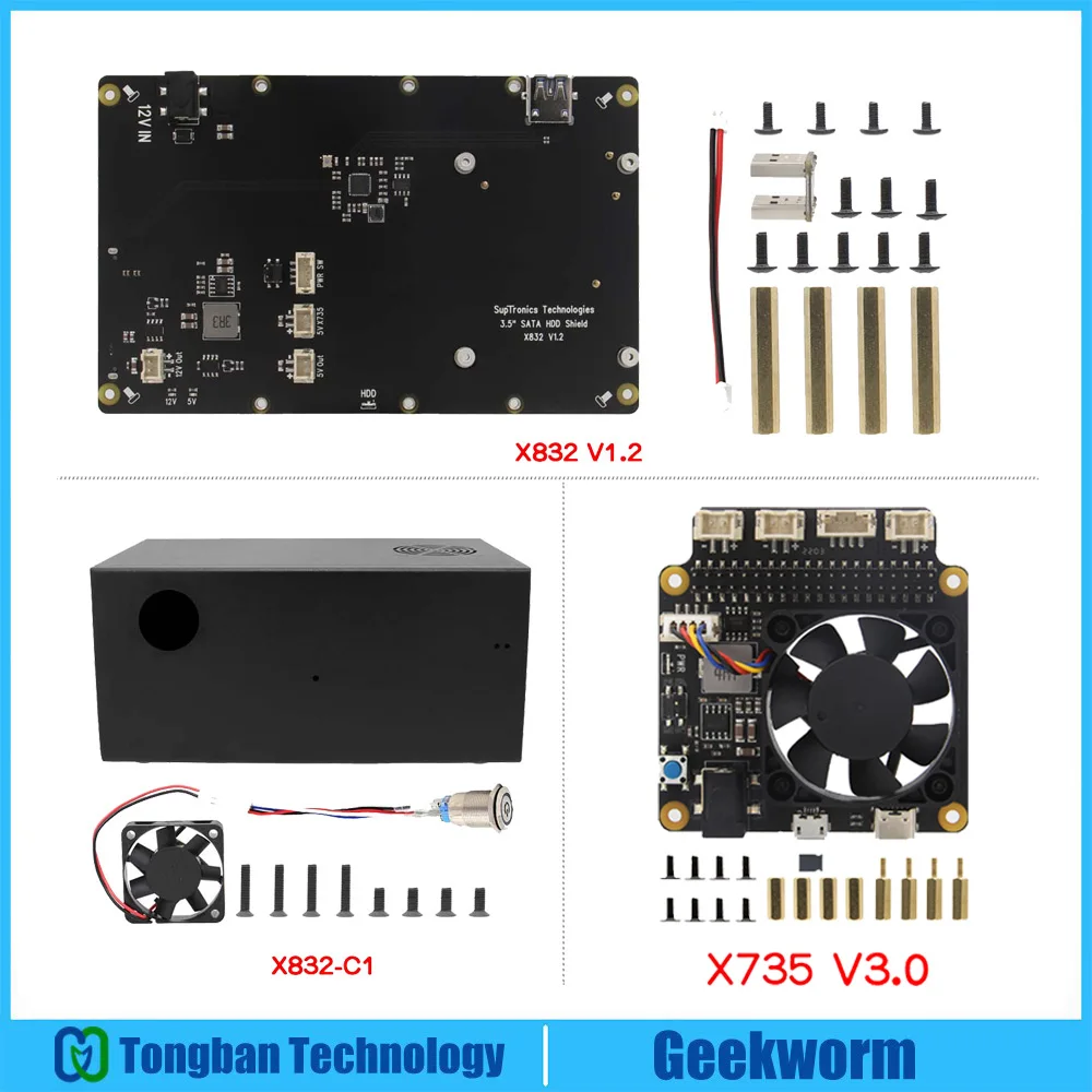 

Raspberry Pi X832 V1.2 3.5" SATA HDD Storage Expansion Board with USB 3.1 Jumper for Raspberry Pi 4 Model B Only