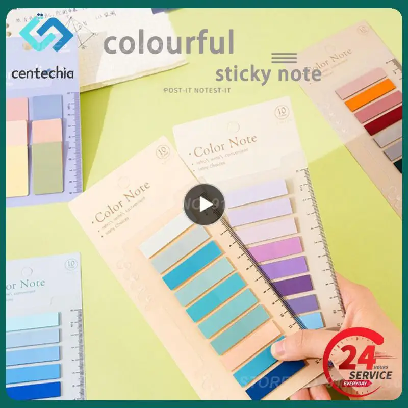

1~5PCS 200 Sheets Sticky Notes Set with Ruler for Index Tabs Page Markers To Do List Planners School Office Stationery Supplies